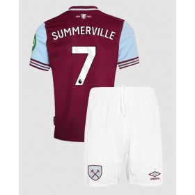 Dětské fotbalový komplet West Ham United Crysencio Summerville #7 Domácí košile 2024-25 Krátkým Rukávem